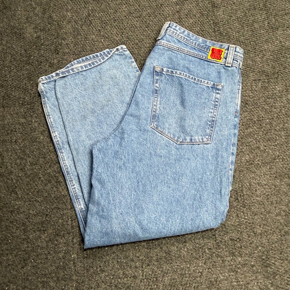 Empyre Relaxed Fit Jeans Mens 36 Light Wash Blue Denim Skate Streetwear ZU0120